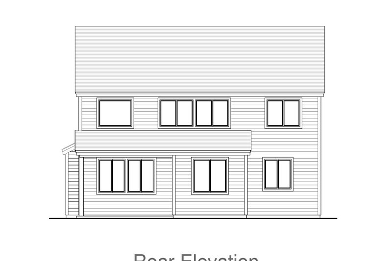 Home Plan - Exterior - Rear Elevation for Craftsman House Plan #53-650 - 5 bed, 2.5 bath