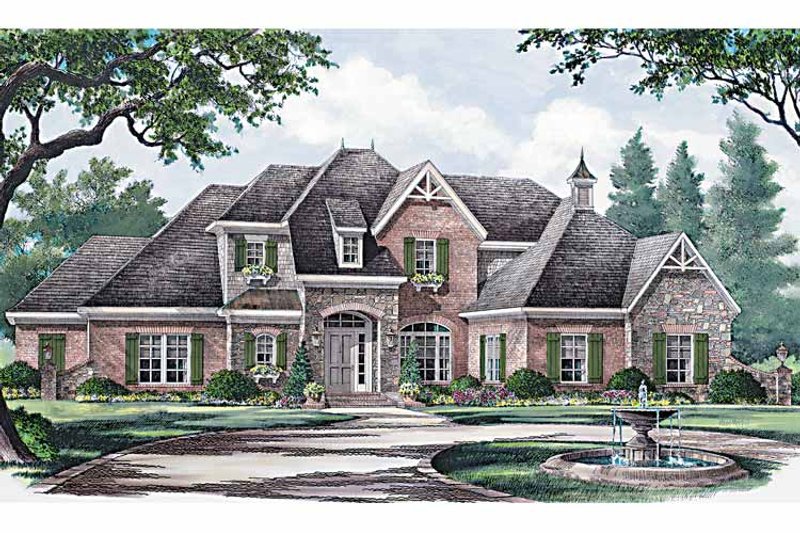 Dream House Plan - Exterior - Front Elevation 3 for Country House Plan #952-183 - 4 bed, 3.5 bath