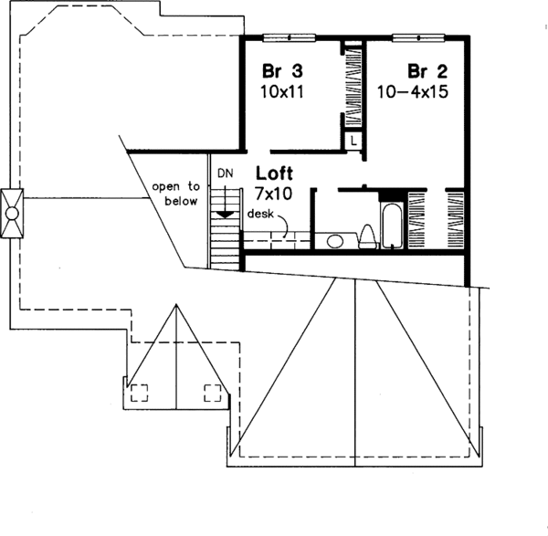 Architectural House Design - Country Floor Plan - Upper Floor Plan #320-592