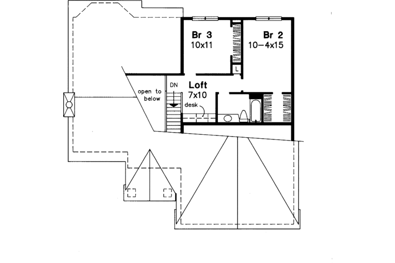 Home Plan - Floor Plan - Upper Floor for Country House Plan #320-592 - 3 bed, 2.5 bath