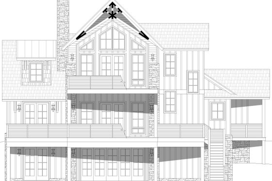 Exterior - Front Elevation 6 for Contemporary House Plan #932-1170 - 4 bed, 4 bath