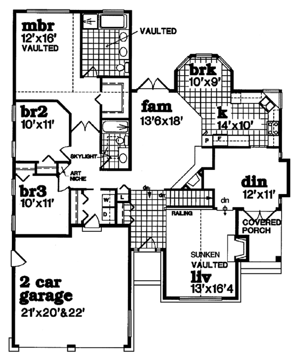Home Plan - Mediterranean Floor Plan - Main Floor Plan #47-939