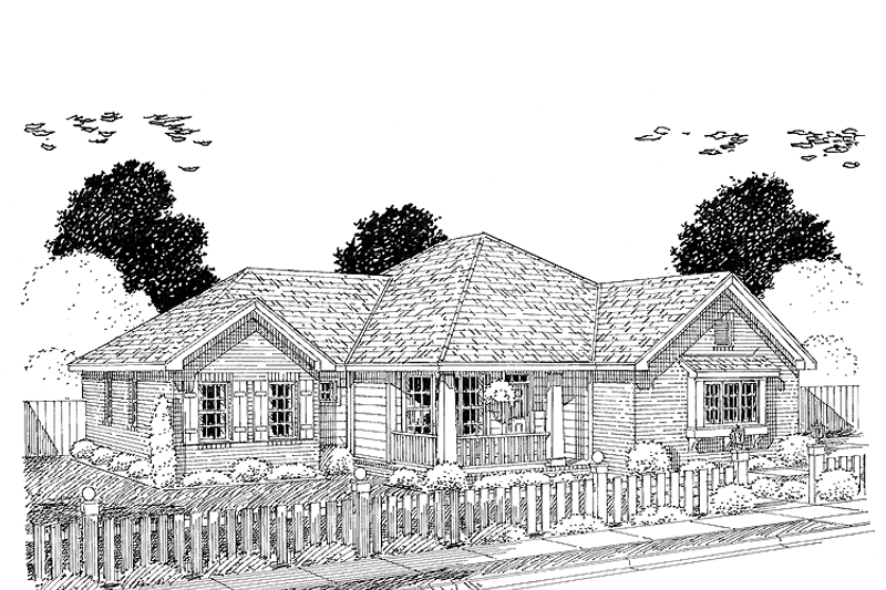 Dream House Plan - Exterior - Front Elevation 3 for Traditional House Plan #513-2150 - 4 bed, 3 bath