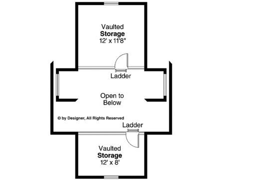 Floor Plan - Upper Floor for Country House Plan #124-1086 - 1 bed, 1 bath