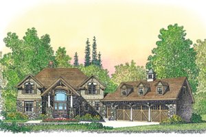 House Blueprint - Exterior - Front Elevation for Craftsman House Plan #1016-109 - 4 bed, 3 bath