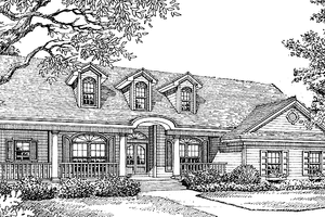 Architectural House Design - Exterior - Front Elevation for Classical House Plan #417-603 - 3 bed, 2 bath