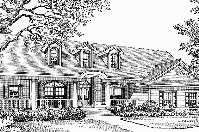 House Blueprint - Classical Exterior - Front Elevation Plan #417-603