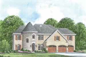 Dream House Plan - European Exterior - Front Elevation Plan #952-204