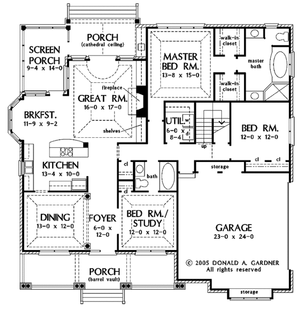 House Plan Design - Ranch Floor Plan - Main Floor Plan #929-758