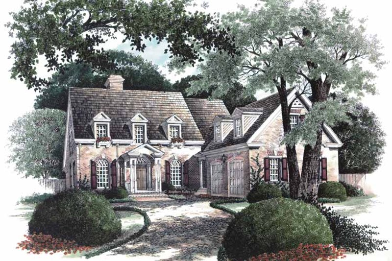 Architectural House Design - Colonial Exterior - Front Elevation Plan #429-64