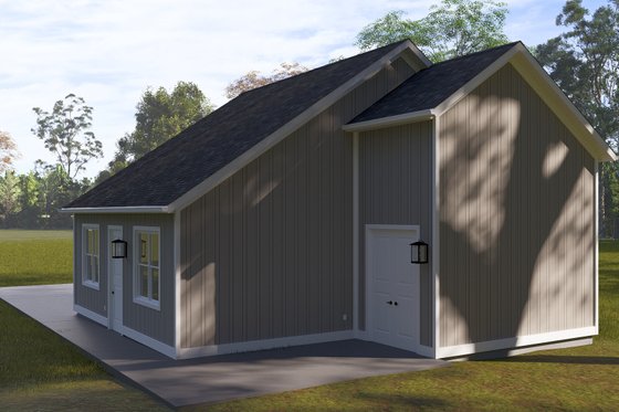 Exterior - Rear Elevation for Traditional House Plan #1060-277, 0 bath