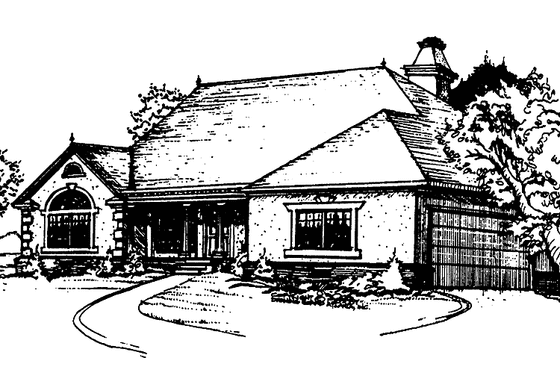 Exterior - Front Elevation 3 for Country House Plan #30-262 - 3 bed, 3 bath
