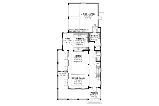 Floor Plan - Main Floor for Country House Plan #930-394 - 3 bed, 2.5 bath