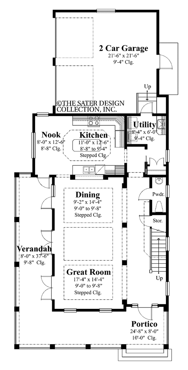 Architectural House Design - Country Floor Plan - Main Floor Plan #930-394