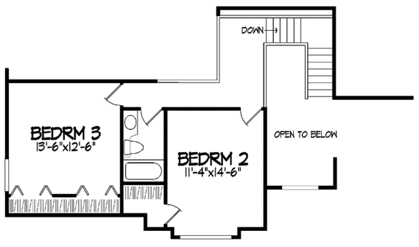 Dream House Plan - Traditional Floor Plan - Upper Floor Plan #320-742
