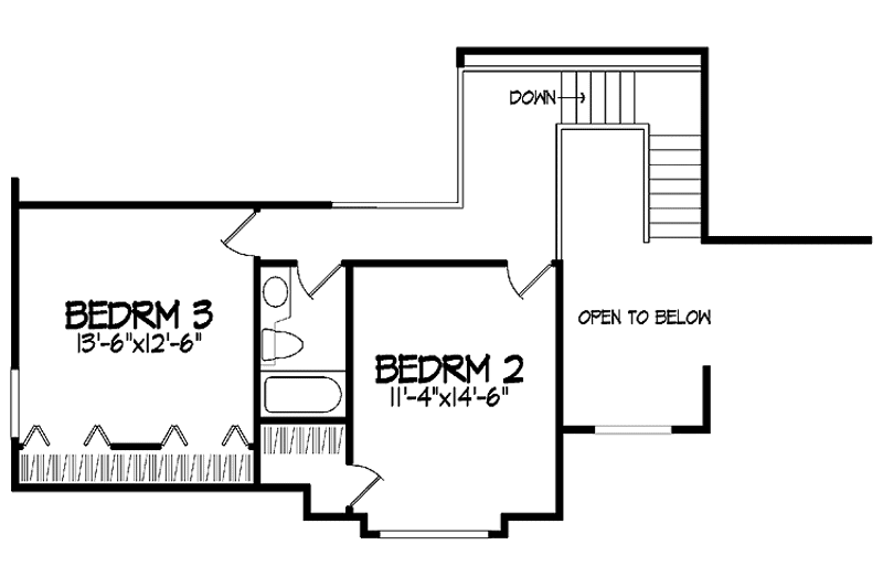 Home Plan - Floor Plan - Upper Floor for Traditional House Plan #320-742 - 3 bed, 3.5 bath