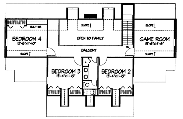 Architectural House Design - Country Floor Plan - Upper Floor Plan #320-918