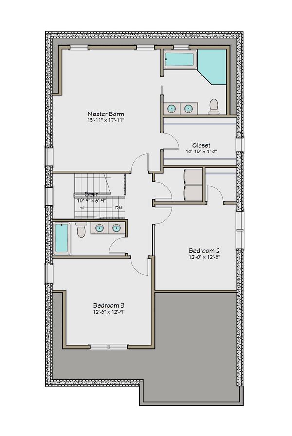 Craftsman Floor Plan - Upper Floor Plan #461-41