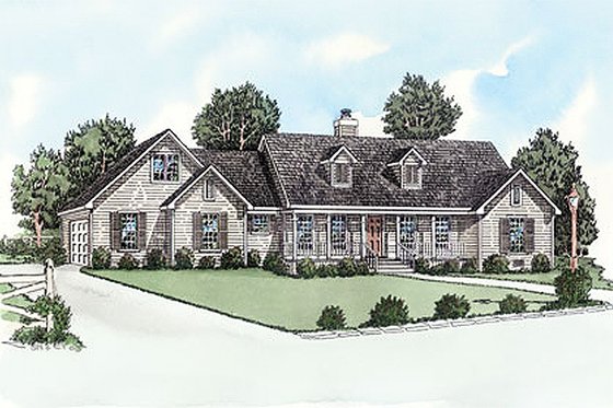 Farmhouse style, country design home, front elevation