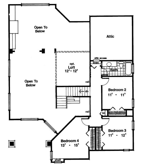 Home Plan - Mediterranean Floor Plan - Upper Floor Plan #417-521