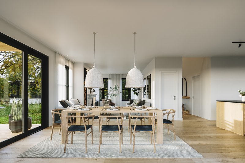 Dream House Plan - Interior - Dining Room for Farmhouse House Plan #23-2764 - 5 bed, 2.5 bath