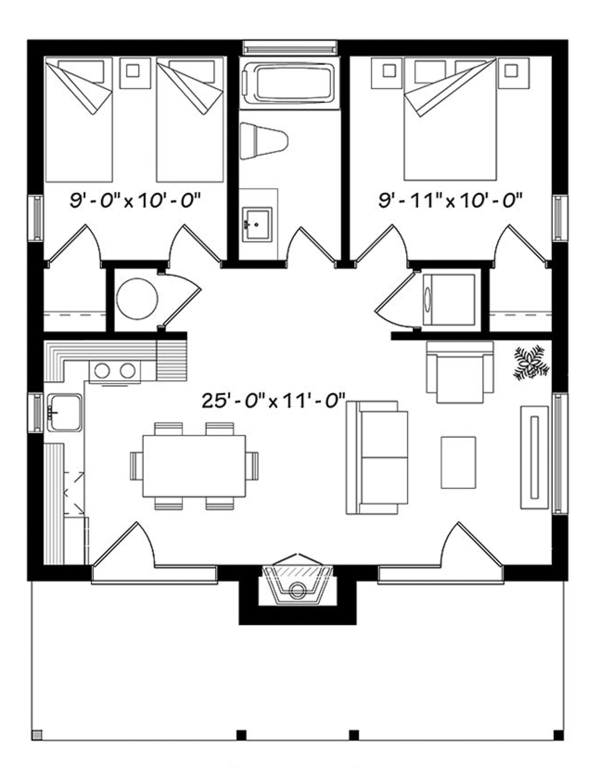 Home Plan - Contemporary Floor Plan - Main Floor Plan #23-2605