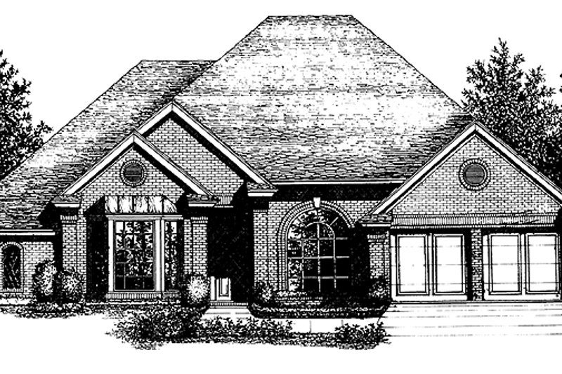 Dream House Plan - Ranch Exterior - Front Elevation Plan #310-1027