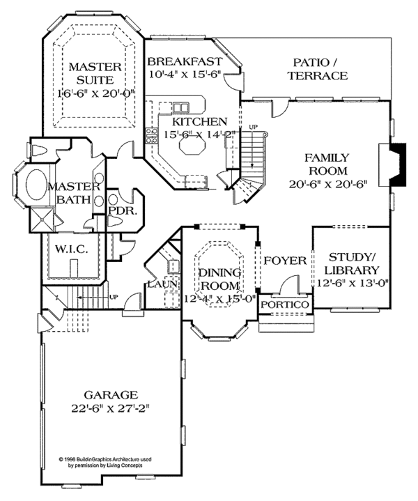 House Plan Design - Traditional Floor Plan - Main Floor Plan #453-224