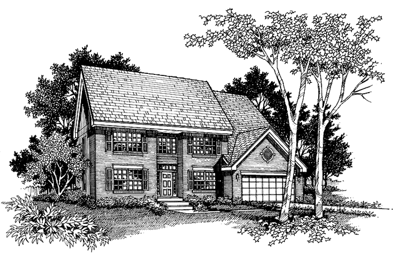 House Plan Design - Colonial Exterior - Front Elevation Plan #320-964