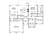 Ranch Style House Plan - 3 Beds 2 Baths 1658 Sq/Ft Plan #929-420 Floor 