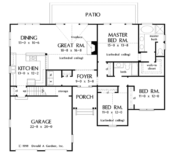House Design - Ranch Floor Plan - Main Floor Plan #929-420