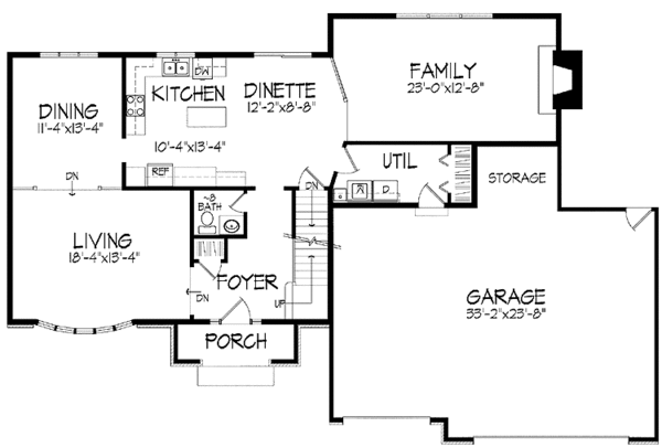 Home Plan - European Floor Plan - Main Floor Plan #51-833
