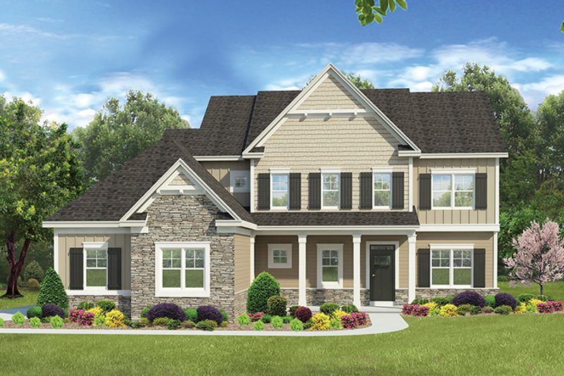 Dream House Plan - Exterior - Front Elevation 4 for Traditional House Plan #1010-136 - 4 bed, 2.5 bath