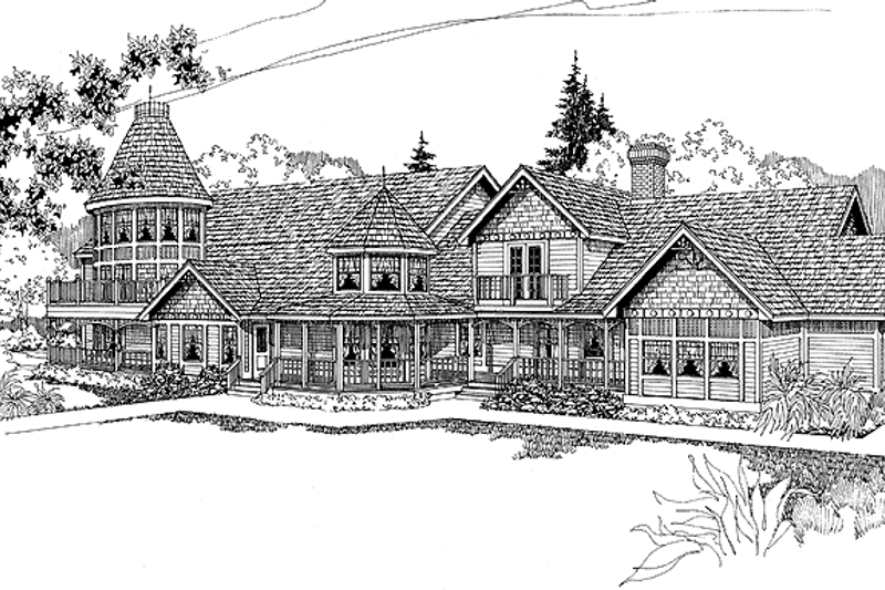 Architectural House Design - Craftsman Exterior - Front Elevation Plan #60-662