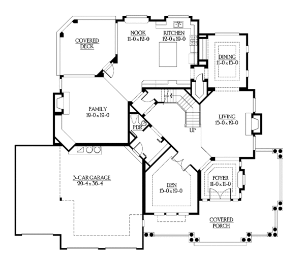 Dream House Plan - Country Floor Plan - Main Floor Plan #132-492