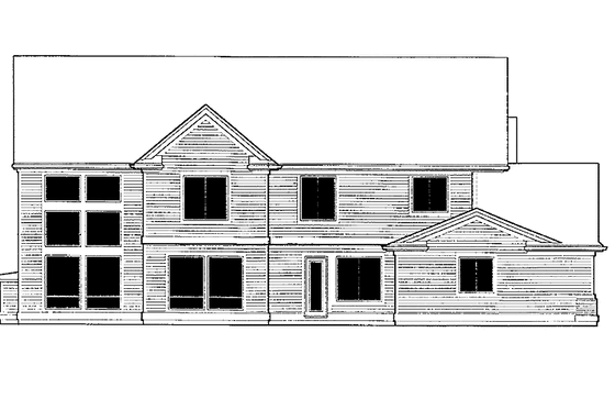 Exterior - Rear Elevation for Traditional House Plan #48-756 - 6 bed, 4 bath