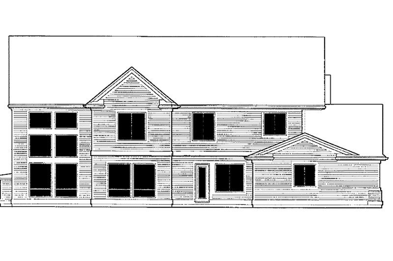 House Design - Exterior - Rear Elevation for Traditional House Plan #48-756 - 6 bed, 4 bath