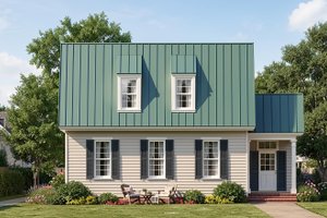 House Blueprint - Exterior - Front Elevation for Bungalow House Plan #137-419 - 3 bed, 2.5 bath