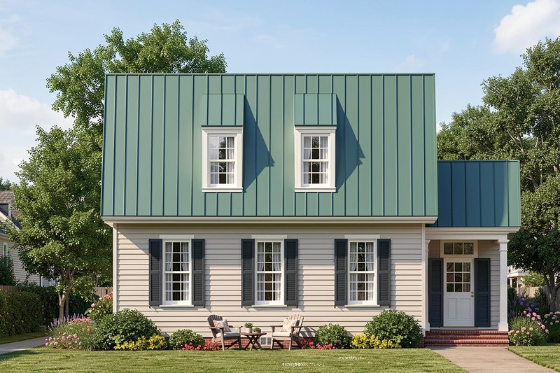 House Blueprint - Exterior - Front Elevation 2 for Bungalow House Plan #137-419 - 3 bed, 2.5 bath