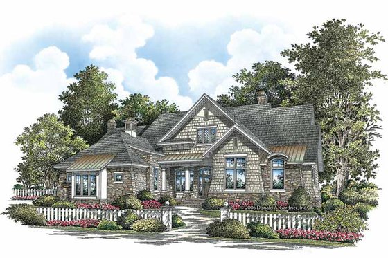 Exterior - Front Elevation 3 for Craftsman House Plan #929-861 - 4 bed, 4 bath