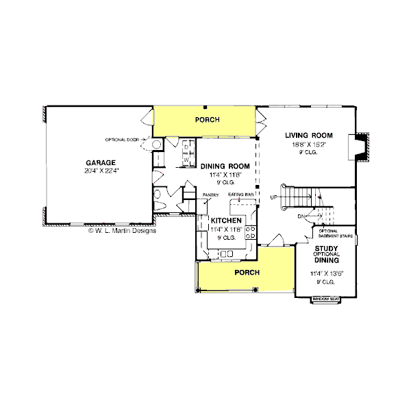 Dream House Plan - Traditional Floor Plan - Main Floor Plan #20-308