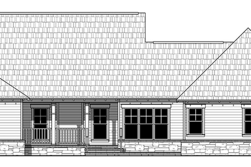 Dream House Plan - Exterior - Rear Elevation for Craftsman House Plan #21-438 - 4 bed, 2.5 bath