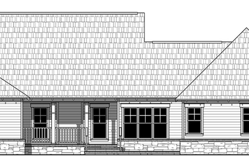 Architectural House Design - Craftsman Exterior - Rear Elevation Plan #21-438