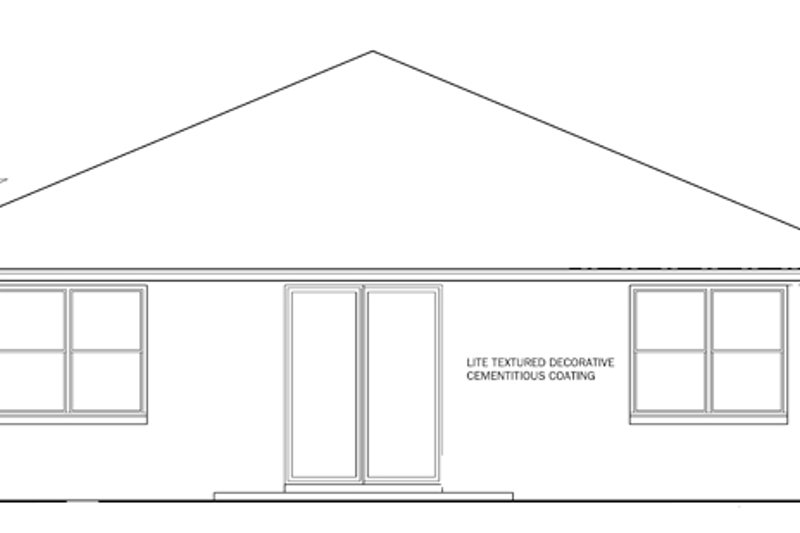 Home Plan - Exterior - Rear Elevation for Mediterranean House Plan #1058-54 - 3 bed, 2 bath