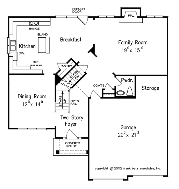 Home Plan - Colonial Floor Plan - Main Floor Plan #927-703