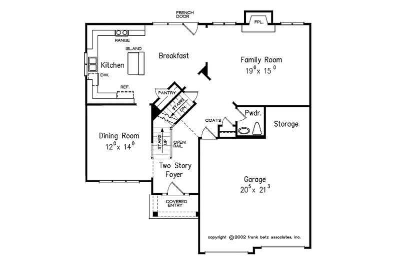 Home Plan - Floor Plan - Main Floor for Colonial House Plan #927-703 - 4 bed, 2.5 bath