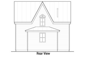 Exterior - Rear Elevation for Cottage House Plan #915-14 - 3 bed, 1.5 bath