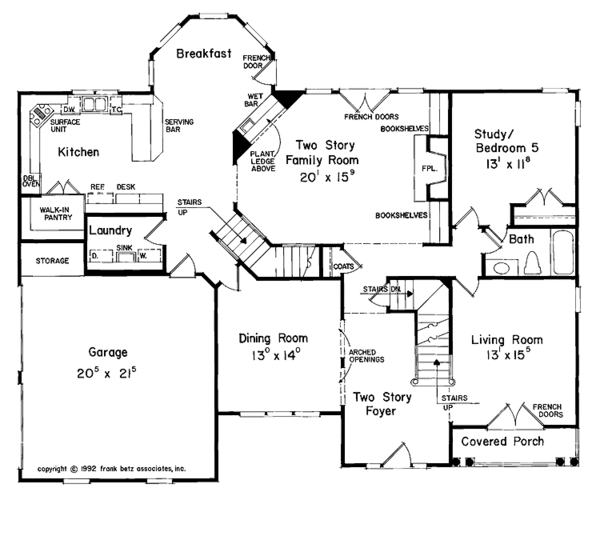 Dream House Plan - European Floor Plan - Main Floor Plan #927-138