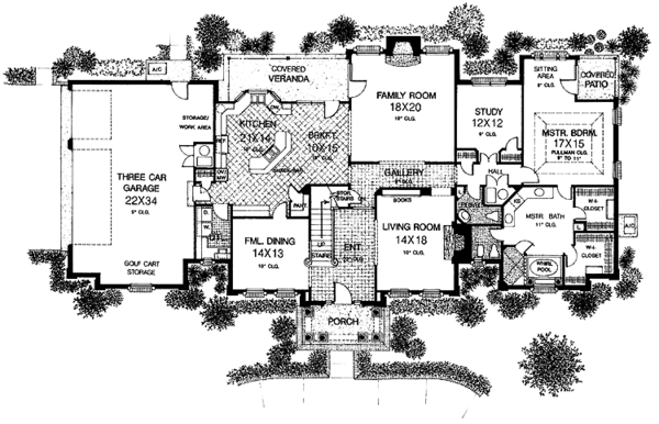 Home Plan - Classical Floor Plan - Main Floor Plan #310-1095