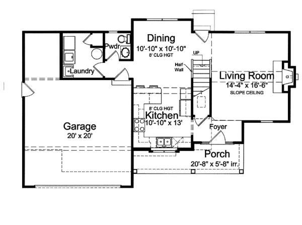 Home Plan - Traditional Floor Plan - Main Floor Plan #46-810